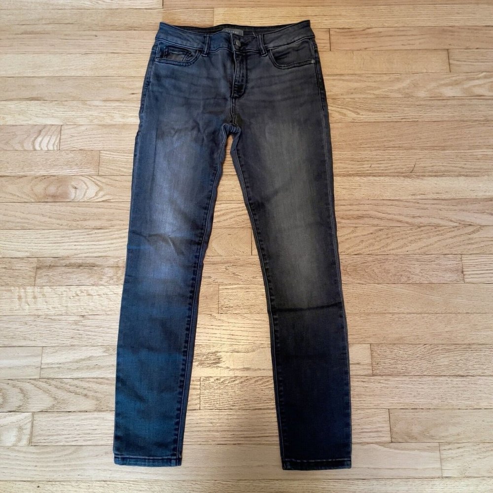 DL1961 Gray Margaux Instasculpt Ankle Skinny Drizzle Denim Jeans - Size 26